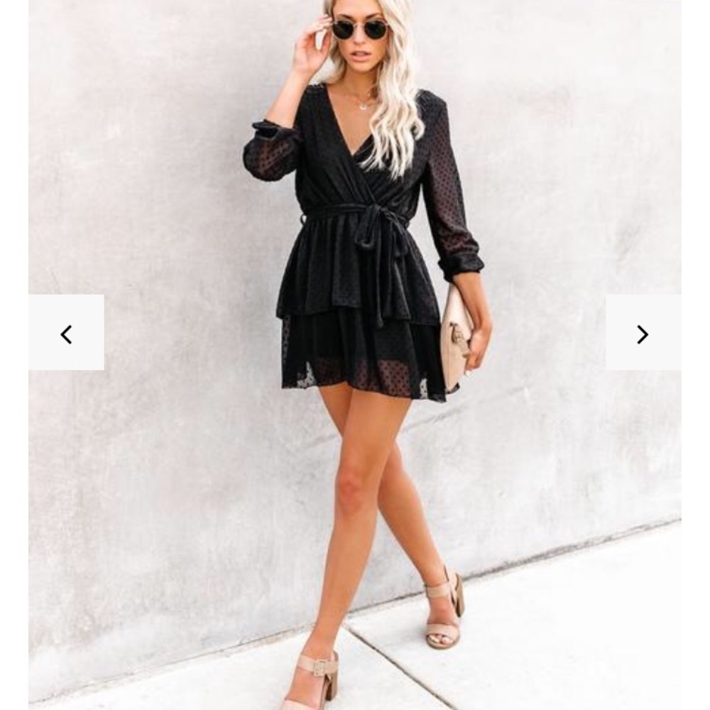 Milan Tiered Swiss Dot Dress - Vici Dress